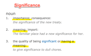 significance or meaning in life